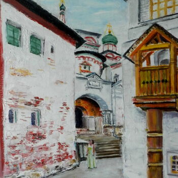 Malerei mit dem Titel "В монастыре" von Andrei Gudkov, Original-Kunstwerk, Öl