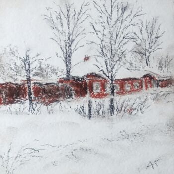 Рисунок под названием "в Верее" - Андрей Гудков, Подлинное произведение искусства, Древесный уголь
