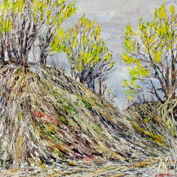 Картина под названием "Апрель 1" - Андрей Гудков, Подлинное произведение искусства, Масло