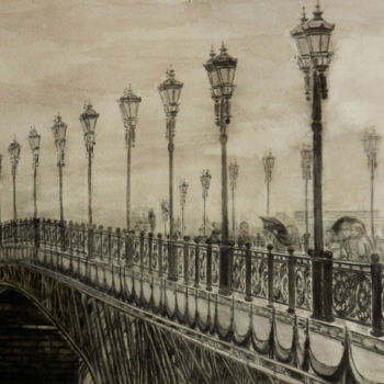 绘画 标题为“На Мосту” 由Андрей Гудков, 原创艺术品