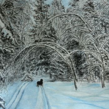 Картина под названием "Зимушка" - Андрей Гудков, Подлинное произведение искусства, Другой