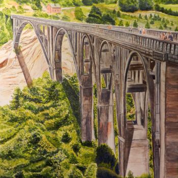 Картина под названием "Мост" - Андрей Гудков, Подлинное произведение искусства, Темпера
