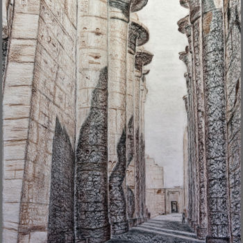 Картина под названием "Колонны Луксора" - Андрей Гудков, Подлинное произведение искусства, Другой