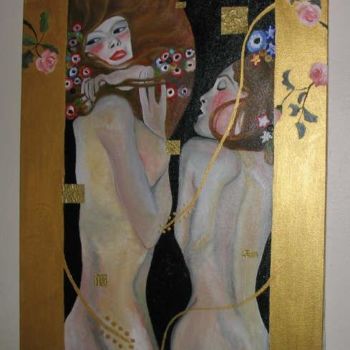 Painting titled "Klimt" by Marjolaine Michalon, Original Artwork, Other
