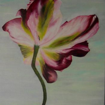 Painting titled "tulipe" by Pascale Aguettaz Bellanger, Original Artwork