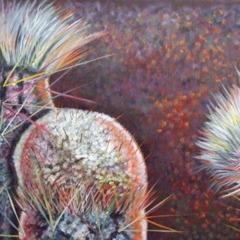 Painting titled "serie: cactus" by Emir Aguilar, Original Artwork, Acrylic