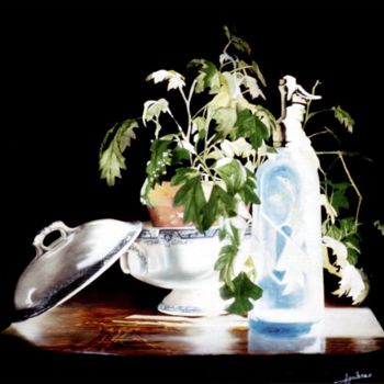 Peinture intitulée "commencement" par Gilles Aguilera, Œuvre d'art originale, Huile