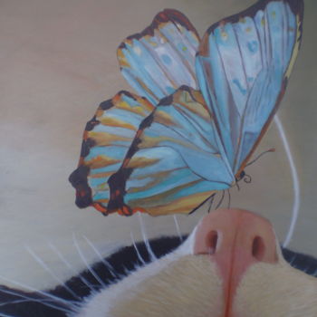 Pintura titulada "serie-mariposa-a16.…" por Agustin, Obra de arte original, Oleo