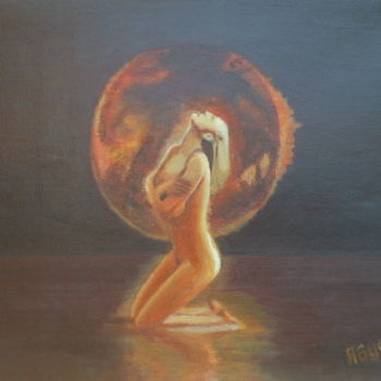Pintura titulada "luna-de-sangre.jpg" por Agustin, Obra de arte original, Oleo