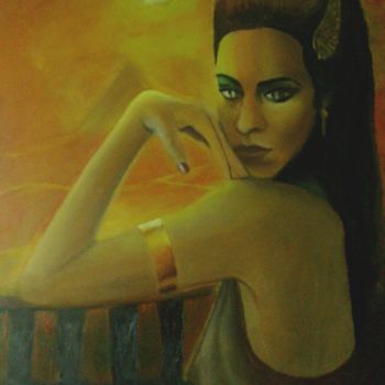 Painting titled "la-princesa-del-des…" by Agustin, Original Artwork, Oil