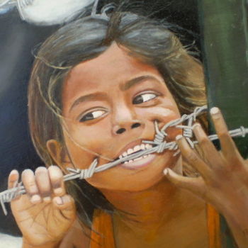 Pintura titulada "hambre-de-libertad.…" por Agustin, Obra de arte original, Oleo