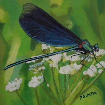 Pittura intitolato "dragonfly.jpg" da Agustin, Opera d'arte originale, Olio