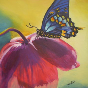 Картина под названием "serie-mariposa-a14.…" - Agustin, Подлинное произведение искусства, Масло