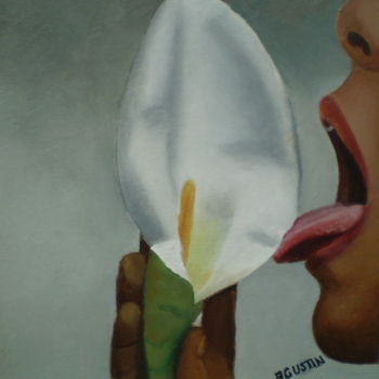 Pintura titulada "con-lengua.jpg" por Agustin, Obra de arte original, Oleo