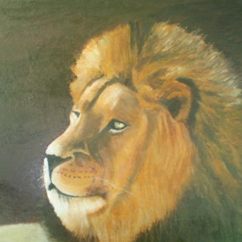 Painting titled "el-leon.jpg" by Agustin, Original Artwork, Oil