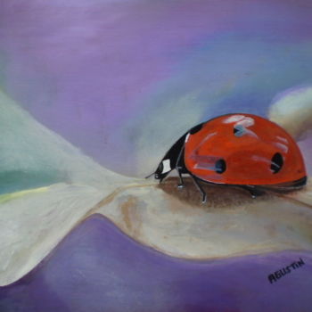 Pintura titulada "cochinita-solitaria…" por Agustin, Obra de arte original