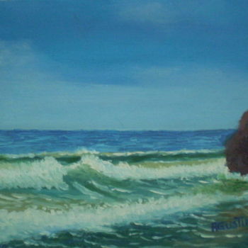 Pintura titulada "olas-marina.jpg" por Agustin, Obra de arte original, Oleo