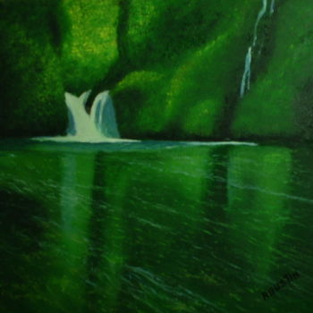 Peinture intitulée "naturaleza-verde.jpg" par Agustin, Œuvre d'art originale, Huile