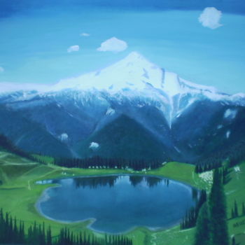 Pintura titulada "montana-nevada.jpg" por Agustin, Obra de arte original, Oleo