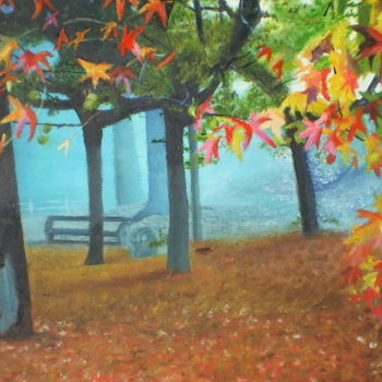 Pintura titulada "hojas-caidas.jpg" por Agustin, Obra de arte original, Oleo