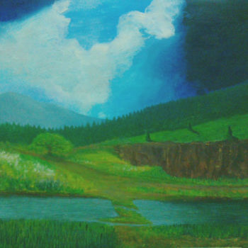 Malerei mit dem Titel "cruzando-el-rio.jpg" von Agustin, Original-Kunstwerk, Öl