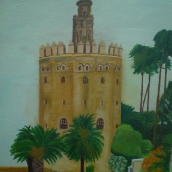 Pittura intitolato "torre-del-oro.jpg" da Agustin, Opera d'arte originale, Olio