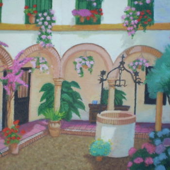 Pintura titulada "pozo-en-el-patio-c.…" por Agustin, Obra de arte original, Oleo