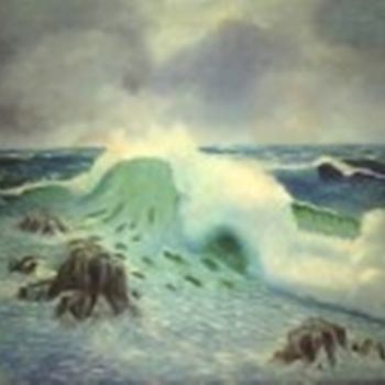 Pintura intitulada "mar-revuelta.jpg" por Agustin, Obras de arte originais, Óleo