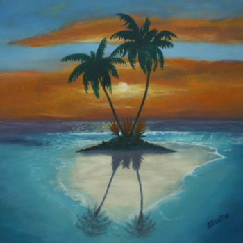 Painting titled "mi-isla.jpg" by Agustin, Original Artwork, Oil