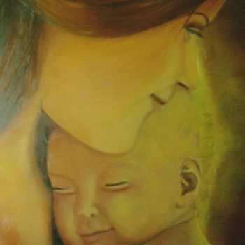 Pintura titulada "amor-de-madre.jpg" por Agustin, Obra de arte original, Oleo