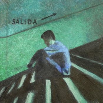 Pittura intitolato "siempre-hay-una-sal…" da Agustin, Opera d'arte originale, Olio