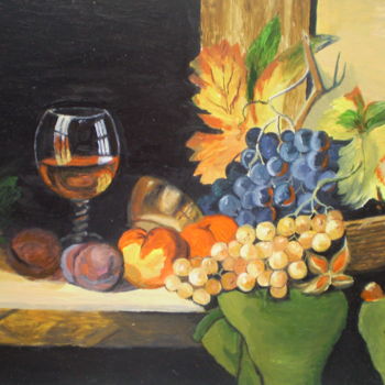 Pintura titulada "frutas-y-uvas.jpg" por Agustin, Obra de arte original