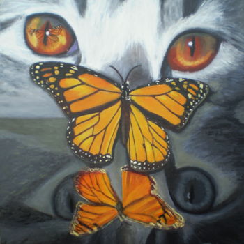 Pintura titulada "serie-mariposa-a28.…" por Agustin, Obra de arte original, Oleo