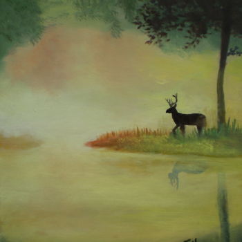 Pintura titulada "serie-ciervo-a5.jpg" por Agustin, Obra de arte original, Oleo