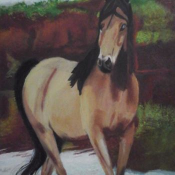 Painting titled "caballo" by Agustin, Original Artwork, Oil