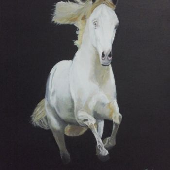 Schilderij getiteld "caballoA10" door Agustin, Origineel Kunstwerk, Olie