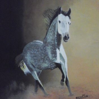 Painting titled "CABALLO A18" by Agustin, Original Artwork, Oil