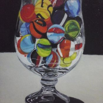 Pintura titulada "canicas copa" por Agustin, Obra de arte original, Oleo