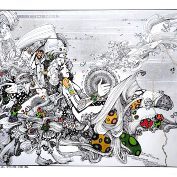 Disegno intitolato "Serie 2014/4" da Agustín García-Espina Martínez, Opera d'arte originale, Pennarello