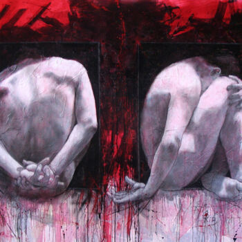 Painting titled "rojo200x150cm-jpgwe…" by Agustin Rojas Baca, Original Artwork