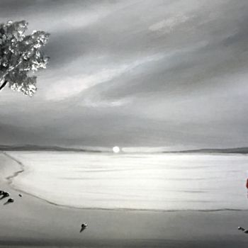 Painting titled "by-the-lake.jpg" by Aisha Haider, Original Artwork, Acrylic