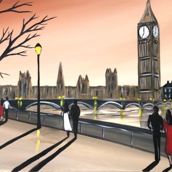 Peinture intitulée "visiting London 6" par Aisha Haider, Œuvre d'art originale, Acrylique