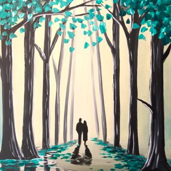 "Forest Green 4" başlıklı Tablo Aisha Haider tarafından, Orijinal sanat, Akrilik