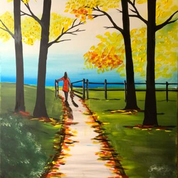 Painting titled "walk past the gates…" by Aisha Haider, Original Artwork, Acrylic