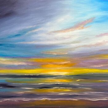 Painting titled "perfect sunset" by Aisha Haider, Original Artwork, Acrylic