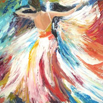 Painting titled "Shall we dance?" by Zhiwan Mohammadi, Original Artwork, Oil