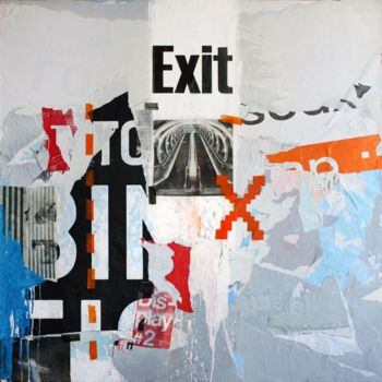 「Exit」というタイトルの絵画 Ahemによって, オリジナルのアートワーク, オイル