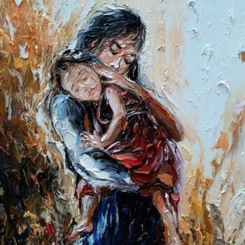 Painting titled "Affection" by Ahmad Ahid, Original Artwork, Oil