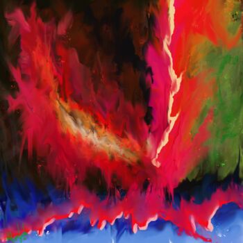 Arte digitale intitolato "Nebula-thoughts-75-…" da Ahmed Alozade, Opera d'arte originale, Pittura digitale