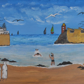 Painting titled "la lagune.jpg" by Ahmed Fertat, Original Artwork, Acrylic